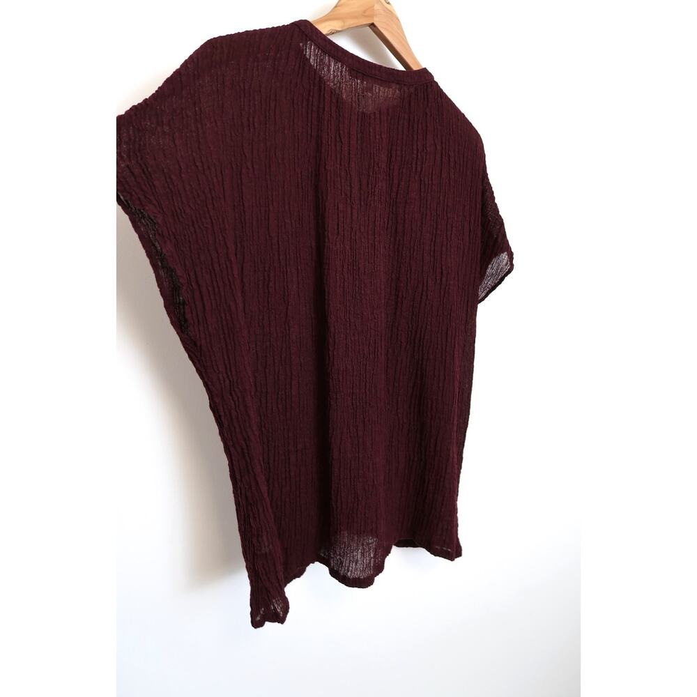 ERICA TANOV Linen Gauze Plisse Crinkle Dolman Blouse Top Garmentory 3 XL $325 - Picture 8 of 11